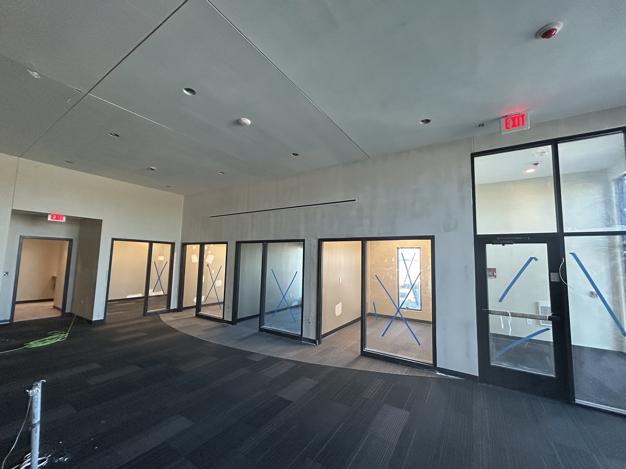 lobby carpet installation finished